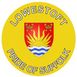 Lowestoft - Pride of Suffolk - TWO PACK - Car Bumper Laptop Window Decal County Flag Sticker