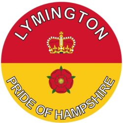 Lymington - Pride of Hampshire - TWO PACK - Car Bumper Laptop Window Decal County Flag Sticker
