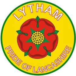 Lytham - Pride of Lancashire - TWO PACK - Car Bumper Laptop Window Decal County Flag Sticker
