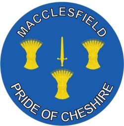 Macclesfield - Pride of Cheshire - TWO PACK - Car Bumper Laptop Window Decal County Flag Sticker