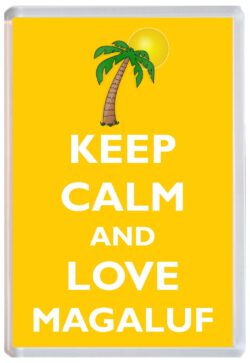 Keep Calm and Love Magaluf - Jumbo Fridge Magnet Souvenir Gift Present