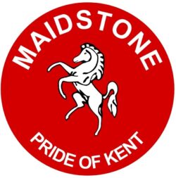 Maidstone - Pride of Kent - TWO PACK - Car Bumper Laptop Window Decal County Flag Sticker