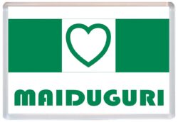 Maiduguri - Love Nigeria/Nigerian Towns & Cities Flag - Jumbo Fridge Magnet Souvenir Gift Present