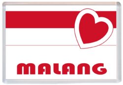 Malang - Love Indonesia/Indonesian Towns & Cities Flag - Jumbo Fridge Magnet Souvenir Gift Present