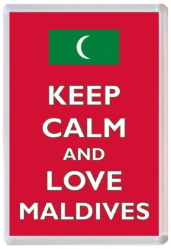 Keep Calm and Love Maldives - Jumbo Fridge Magnet Souvenir Gift Present