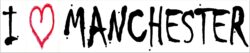 I Love Manchester - Car Bumper Laptop Window Decal Sticker