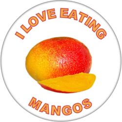 I Love Eating Mangos - 59mm Badge/Badges Fun Gift Present