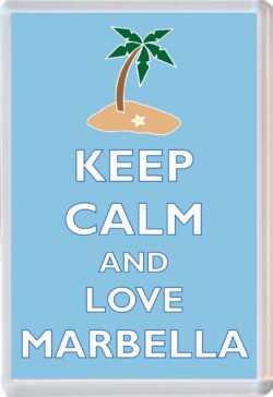 Keep Calm and Love Marbella - Jumbo Fridge Magnet Souvenir Gift Present