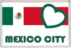 Mexico City - Love Mexican Towns & Cities Flag - Jumbo Fridge Magnet Souvenir Gift Present