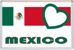 Mexico - Love Mexican Towns & Cities Flag - Jumbo Fridge Magnet Souvenir Gift Present