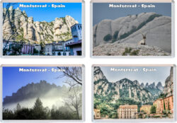 Montserrat - Spain - 4 PACK - Jumbo Fridge Magnet Souvenir Gift Present