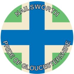 Nailsworth - Pride of Gloucestershire - TWO PACK - Car Bumper Laptop Window Decal County Flag Sticker