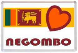 Negombo - Love Sri Lanka/Lankan Towns & Cities Flag - Jumbo Fridge Magnet Souvenir Gift Present
