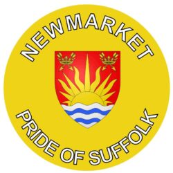 Newmarket - Pride of Suffolk - TWO PACK - Car Bumper Laptop Window Decal County Flag Sticker