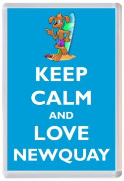 Keep Calm and Love Newquay - Jumbo Fridge Magnet Souvenir Gift Present