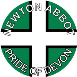 Newton Abbot - Pride of Devon - TWO PACK - Car Bumper Laptop Window Decal County Flag Sticker