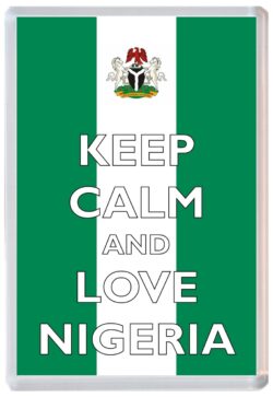 Keep Calm and Love Nigeria - Jumbo Fridge Magnet Souvenir Gift Present