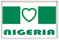 Nigeria - Love Nigerian Towns & Cities Flag - Jumbo Fridge Magnet Souvenir Gift Present