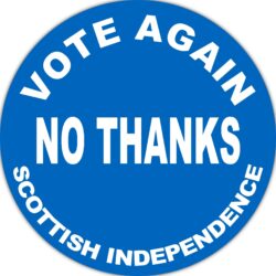 No Thanks - Vote Again - TWO PACK - Car Bumper Laptop Window Decal Sticker Statement Quote Scottish Referendum Independence
