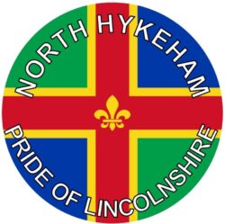 North Hykeham - Pride of Lincolnshire - TWO PACK - Car Bumper Laptop Window Decal County Flag Sticker