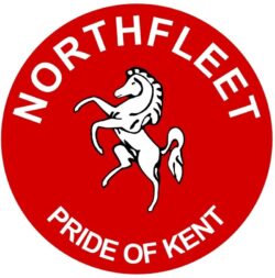 Northfleet - Pride of Kent - TWO PACK - Car Bumper Laptop Window Decal County Flag Sticker