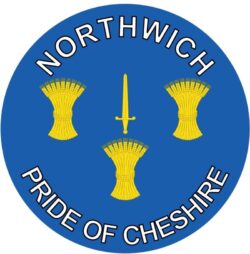 Northwich - Pride of Cheshire - TWO PACK - Car Bumper Laptop Window Decal County Flag Sticker