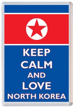 Keep Calm and Love North Korea - Jumbo Fridge Magnet Souvenir Gift Present