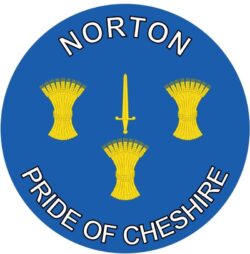Norton - Pride of Cheshire - TWO PACK - Car Bumper Laptop Window Decal County Flag Sticker