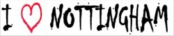 I Love Nottingham - Car Bumper Laptop Window Decal Sticker
