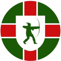 Nottinghamshire County Flag - TWO PACK - Car Bumper Laptop Window Decal Sticker