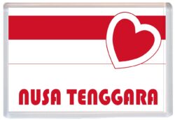 Nusa Tenggara - Love Indonesia/Indonesian Towns & Cities Flag - Jumbo Fridge Magnet Souvenir Gift Present