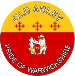 Old Arley - Pride of Warwickshire - TWO PACK - Car Bumper Laptop Window Decal County Flag Sticker