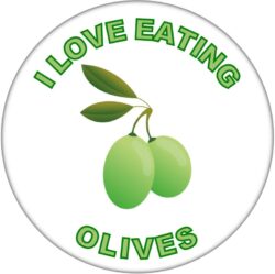 I Love Eating Olives - 59mm Badge/Badges Fun Gift Present