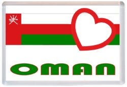 Love Oman Towns & Cities Flag - Jumbo Fridge Magnet Souvenir Gift Present