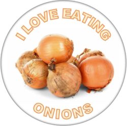 I Love Eating Onions - 59mm Badge/Badges Fun Gift Present