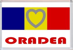 Oradea - Love Romania/Romanian Towns & Cities Flag - Jumbo Fridge Magnet Souvenir Gift Present