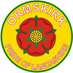 Ormskirk - Pride of Lancashire - TWO PACK - Car Bumper Laptop Window Decal County Flag Sticker
