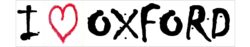 I Love Oxford - Car Bumper Laptop Window Decal Sticker