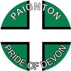 Paignton - Pride of Devon - TWO PACK - Car Bumper Laptop Window Decal County Flag Sticker