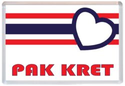 Pak Kret - Love Thailand/Thai Towns & Cities Flag - Jumbo Fridge Magnet Souvenir Gift Present