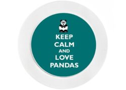 Keep Calm and Love Pandas - Car Tax Disc Permit Window Holder - Reusable