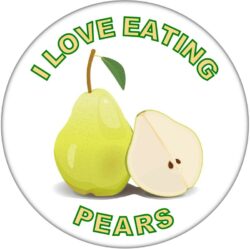 I Love Eating Pears - 59mm Badge/Badges Fun Gift Present
