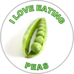 I Love Eating Peas - 59mm Badge/Badges Fun Gift Present