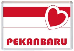 Pekanbaru - Love Indonesia/Indonesian Towns & Cities Flag - Jumbo Fridge Magnet Souvenir Gift Present