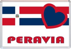 Peravia - Love Dominican Republic Towns & Cities Flag - Jumbo Fridge Magnet Souvenir Gift Present