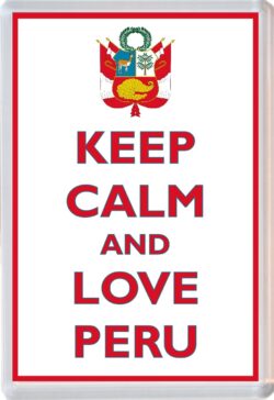 Keep Calm and Love Peru - Jumbo Fridge Magnet Souvenir Gift Present
