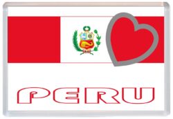 Peru - Love Peruvian Towns & Cities Flag - Jumbo Fridge Magnet Souvenir Gift Present