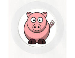 Cute Pig - Car Tax Disc Permit Window Holder - Reusable
