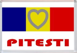 Pitesti - Love Romania/Romanian Towns & Cities Flag - Jumbo Fridge Magnet Souvenir Gift Present