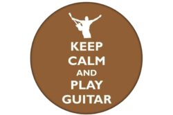 Keep Calm and Play Guitar - 59mm Birthday Pin Badge Gift Present